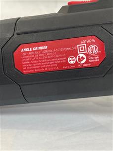 Hyper Tough Aq15026g 6 Amp Corded Angle Grinder (L)